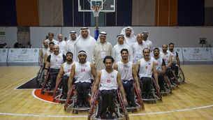 The UAE beats Palestine at the "Wheelchair Basketball" kick-off match. 