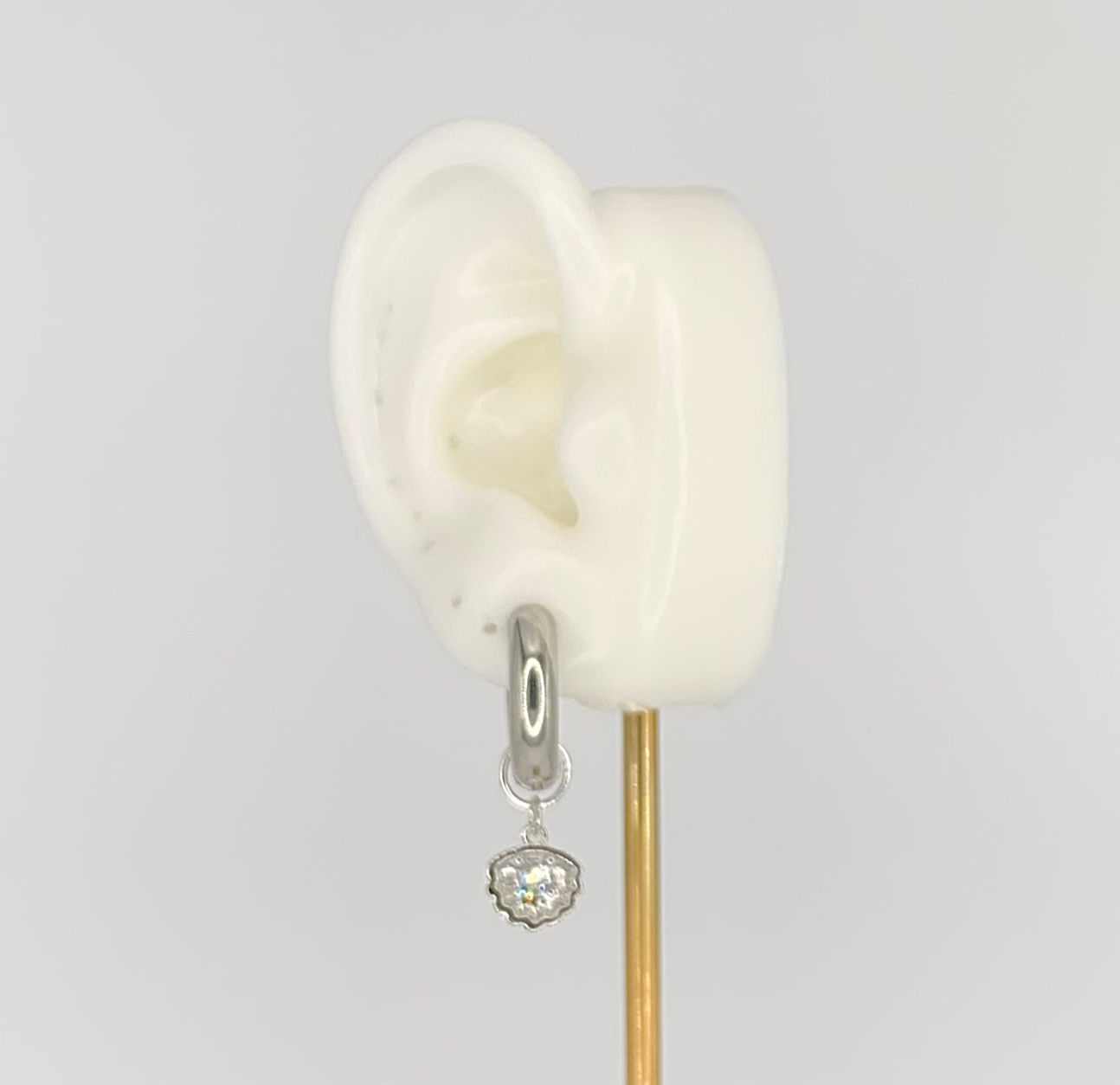 Shell Chunky Hoop Silver