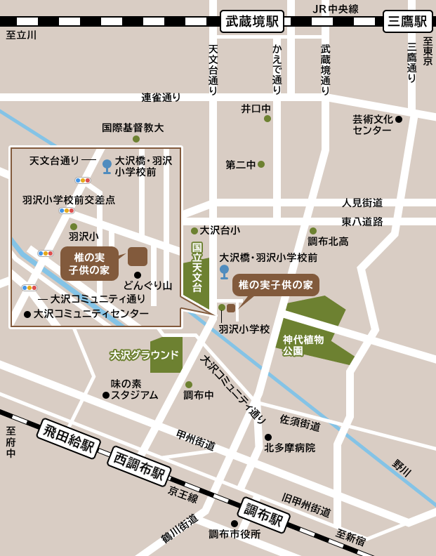 椎の実カフェの地図