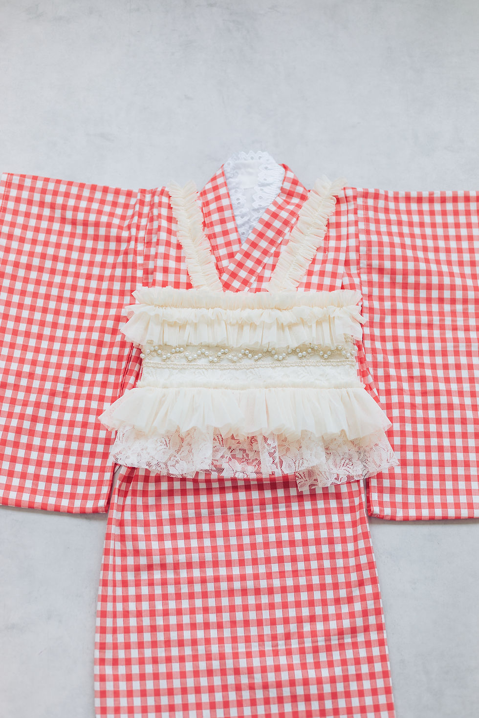 3歳着物帯ビスチェ