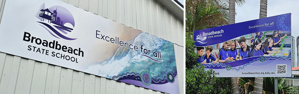Broadbeach State School Exterior Street Signage Design