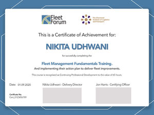 Fleet Management Fundamentals training is certified by CILT