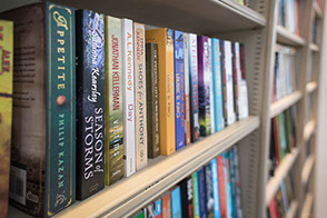 Books displayed at The Book Fayre