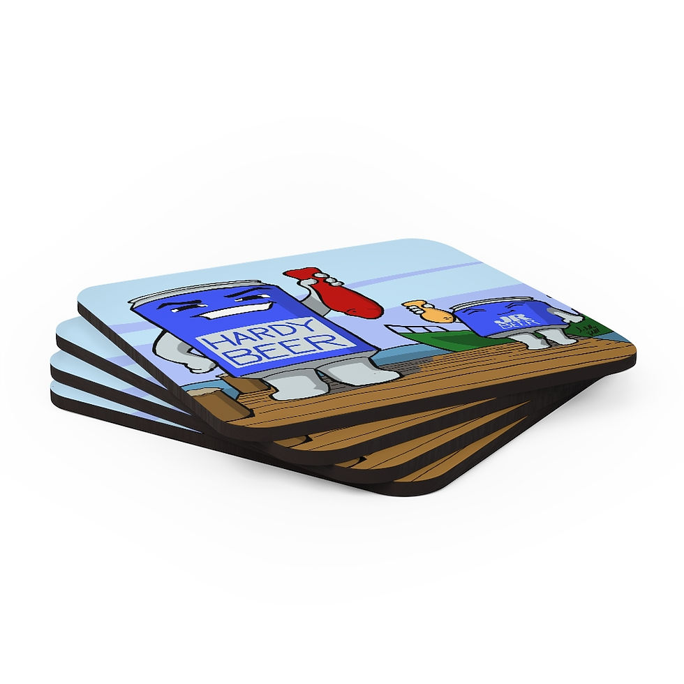 Thumbnail: "Fishing Trip" Corkwood Coaster Set
