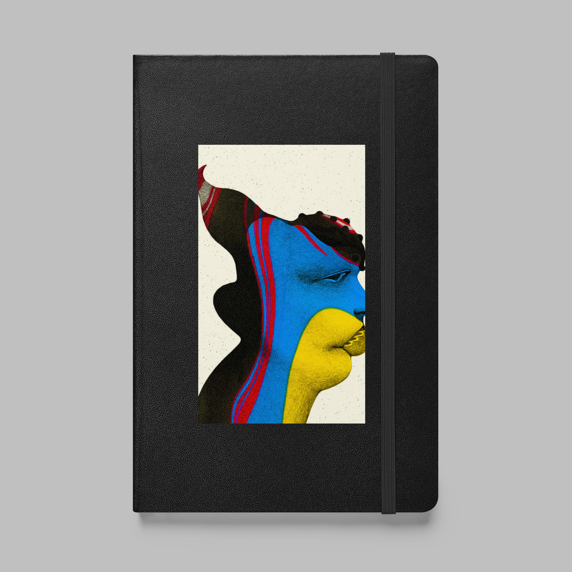 a notebook with an Ilona Mangold artwork on the cover