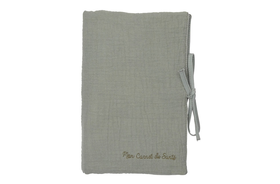 Protège carnet de santé VERT DE GRIS