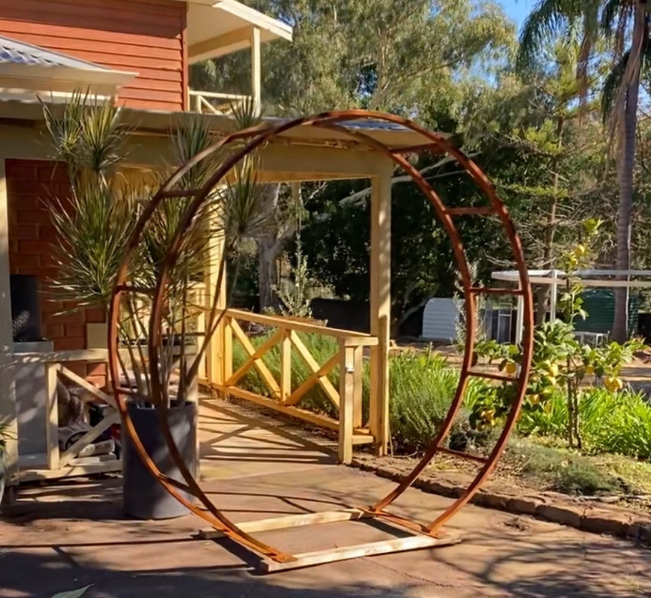 Wisteria Moon Gate Style Arbour