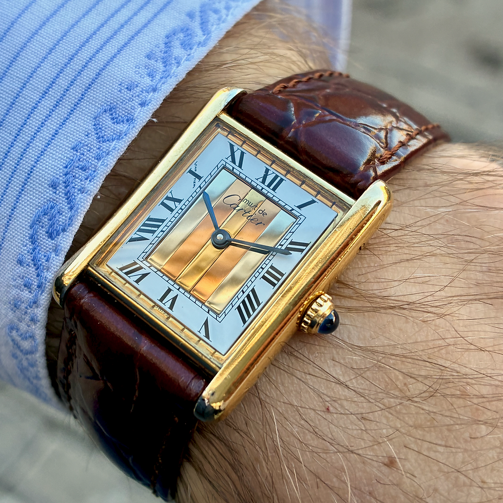 Miniaturebillede: Must de Cartier Tank "Trinity Dial"