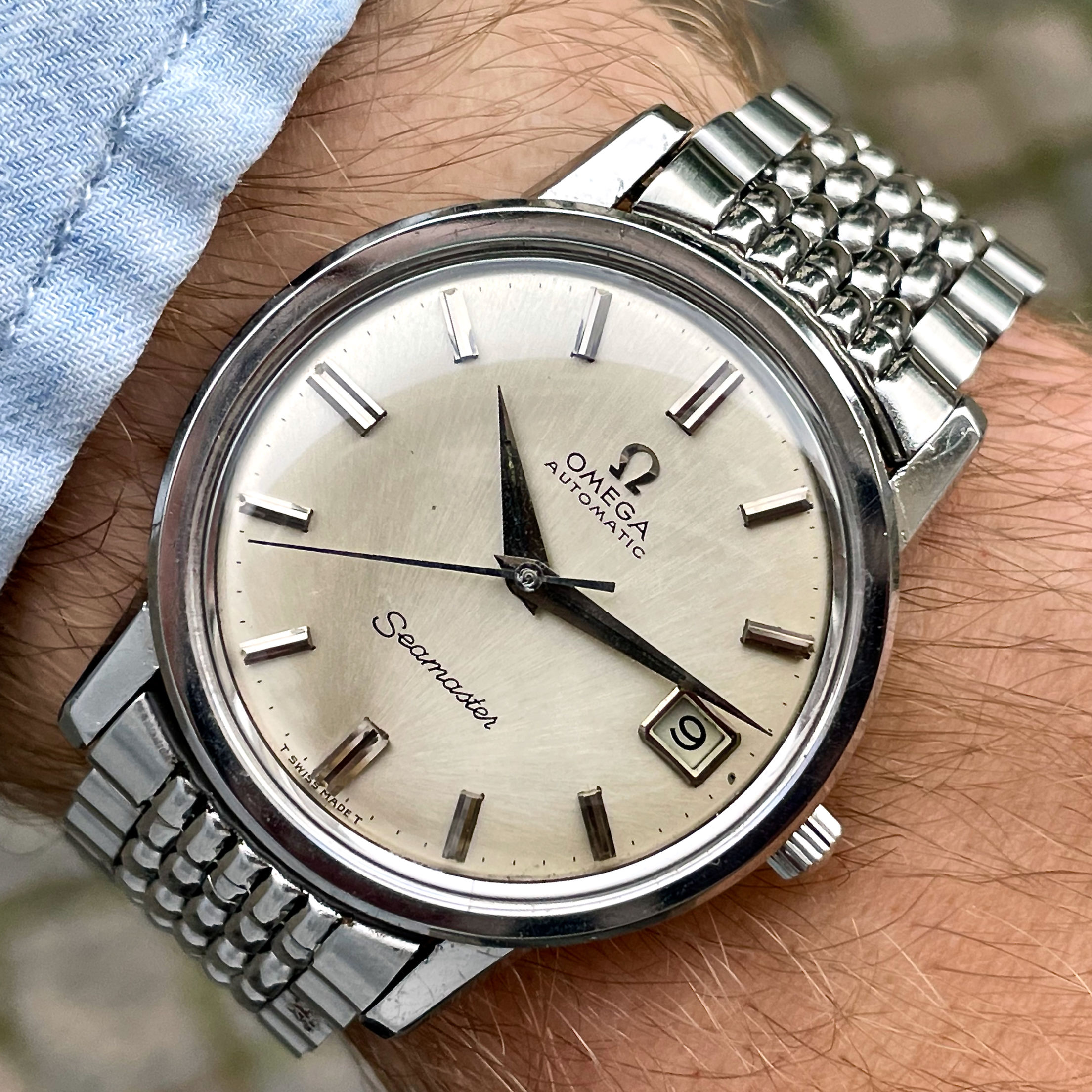 Omega Seamaster Automatic Date + Beads of Rice-lænke