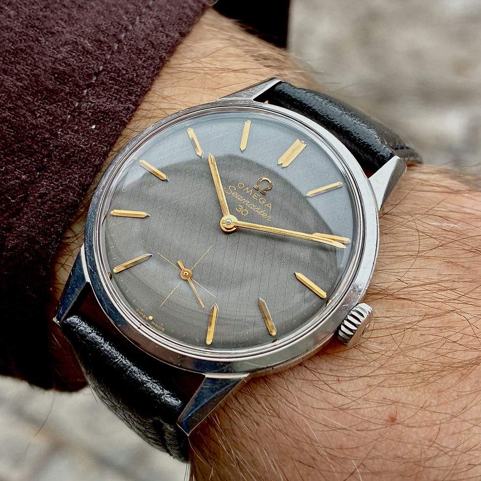 Thumbnail: Sjælden Omega Seamaster 30 Grey Linen Dial
