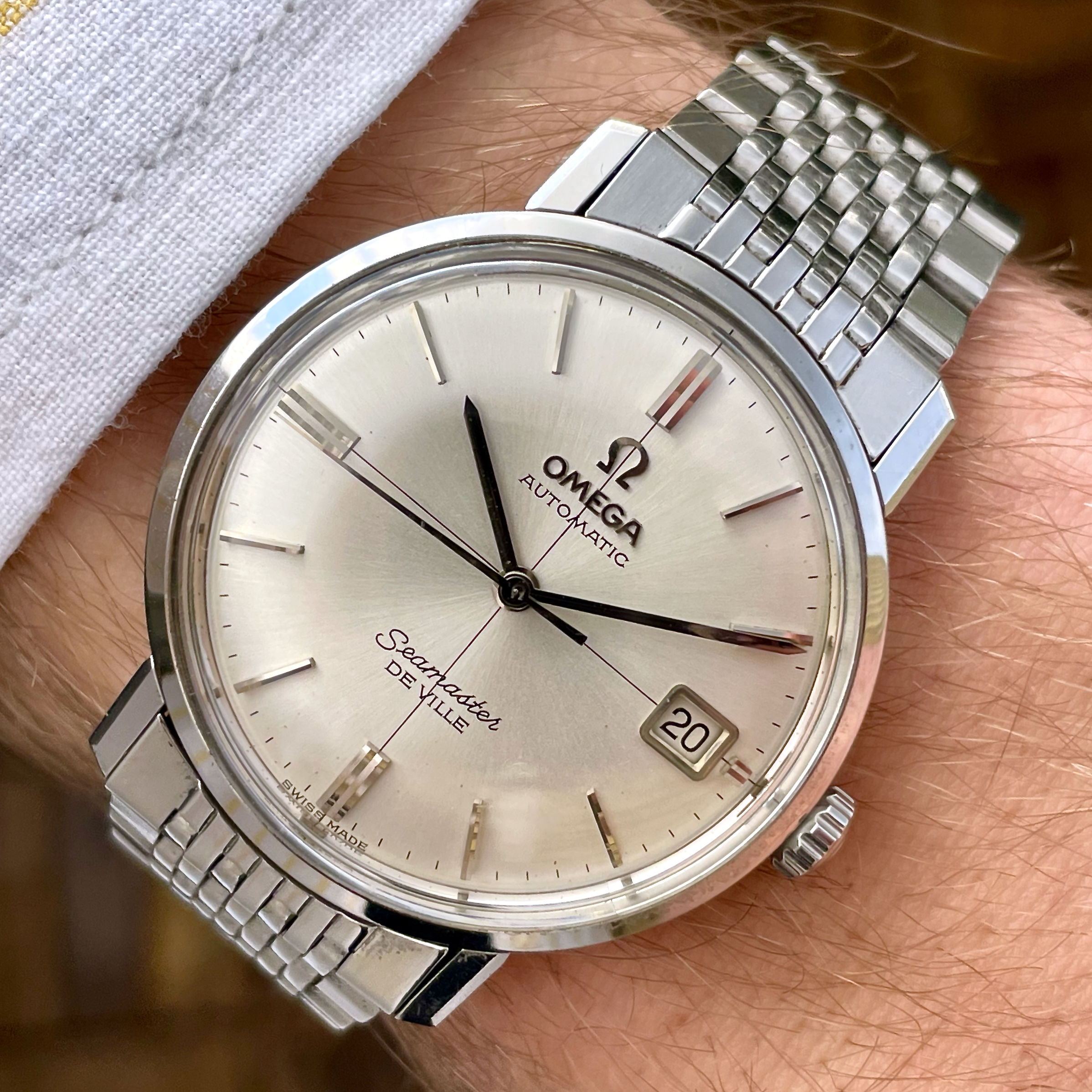 Omega Seamaster De Ville Automatic Date + Beads of Rice-lænke