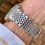 Miniaturebillede: Omega Seamaster De Ville Automatic Date + Beads of Rice-lænke