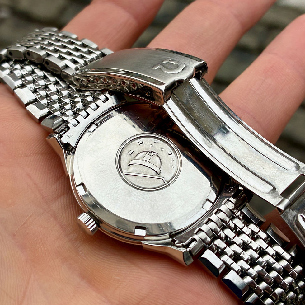 Miniaturebillede: Sjælden Omega Constellation Pie Pan Dog Legs Black Dial + Boks