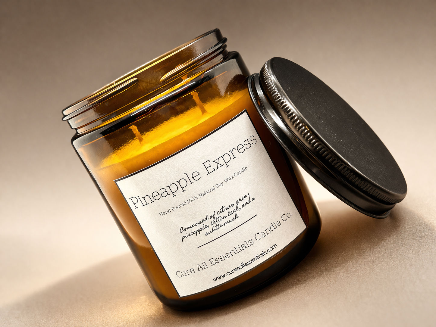 Pineapple Express Hemp Wick Soy Candle