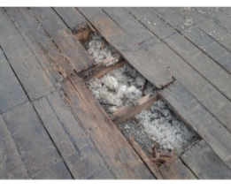 Rotten wood plank