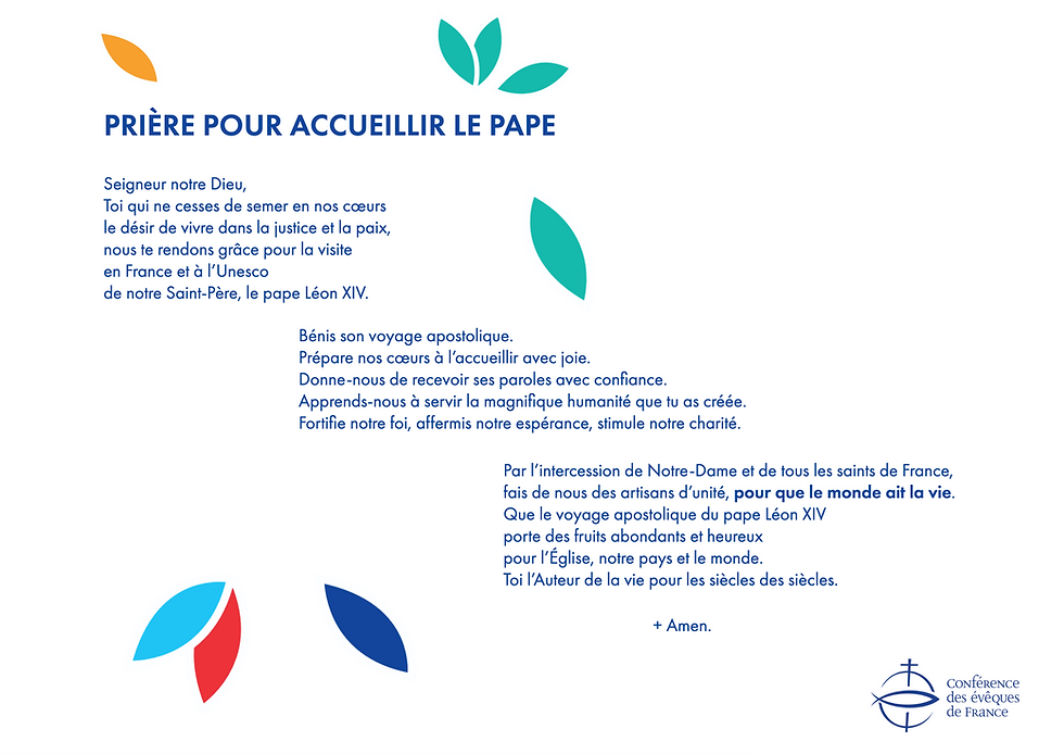 PRIERE POUR LA VENUE DU PAPE EN FRANCE