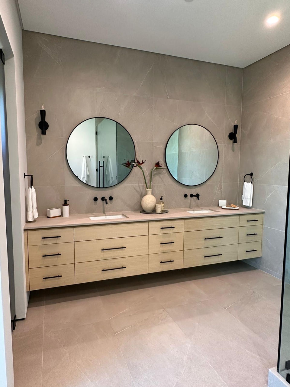 Custom vanity cabinets designed for elegance and functionality.