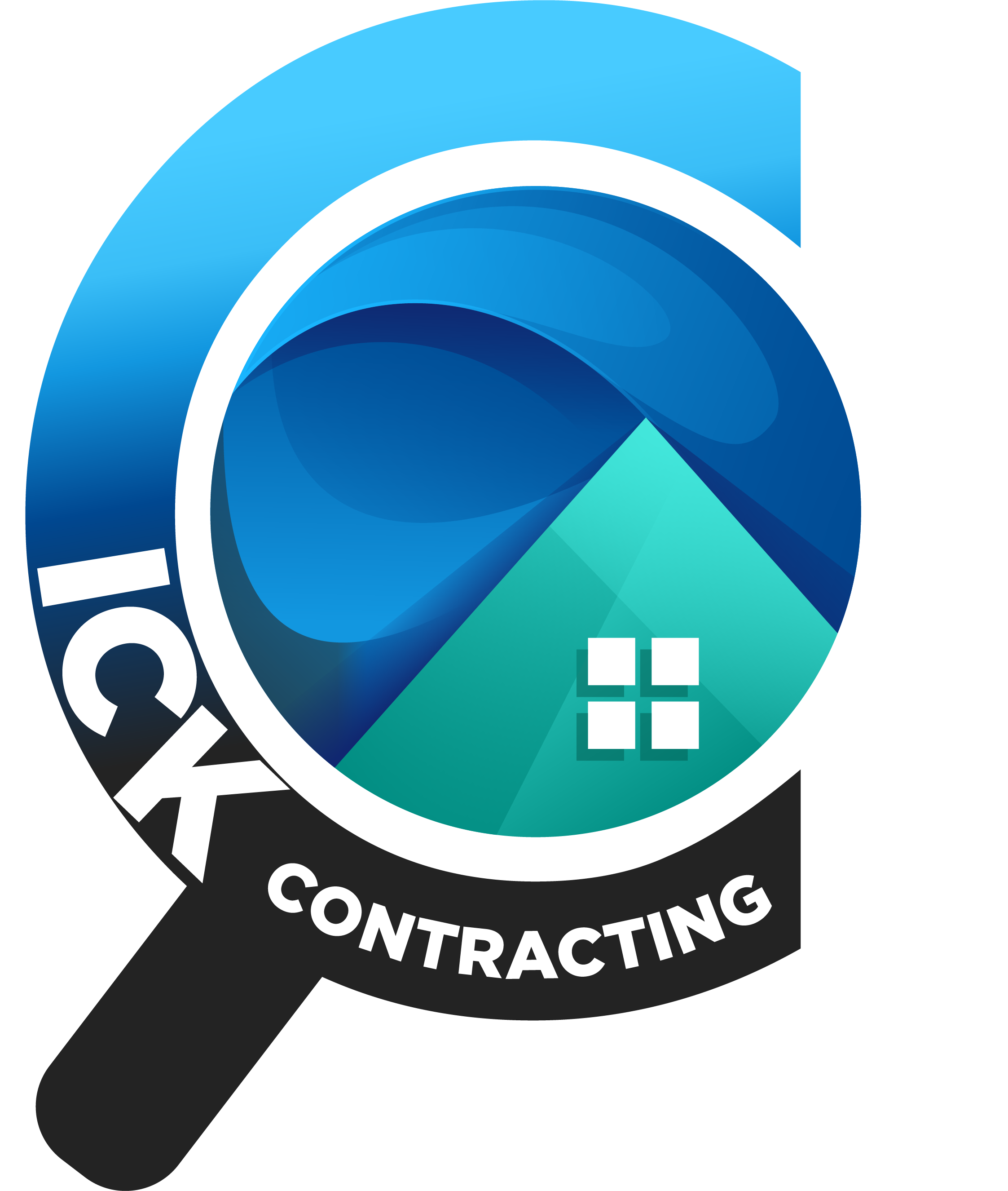 ICK Contracting logo featuring professional and sleek design, representing quality home services.