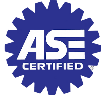 ASE certified badge, demonstrating A-One Auto Center for skilled services by certified technicians.