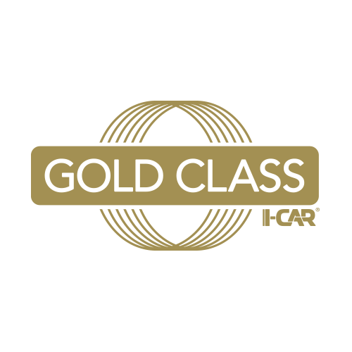 Gold Class I-CAR badge showcasing A-One Auto Center expertise and commitment to top collision repair