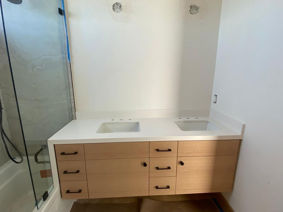 Custom vanity cabinets designed for elegance and functionality.