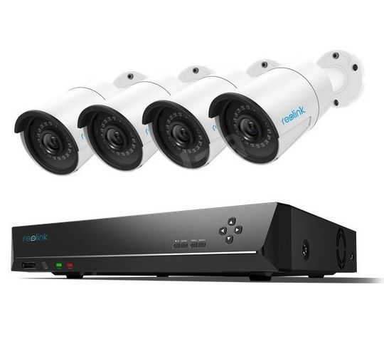Bundle of 4 Reolink cameras with NVR, offering a complete surveillance solution for home or business security.