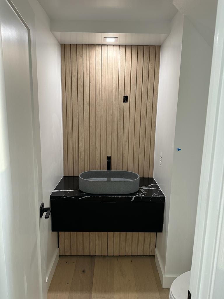 Custom vanity cabinets designed for style and functionality.