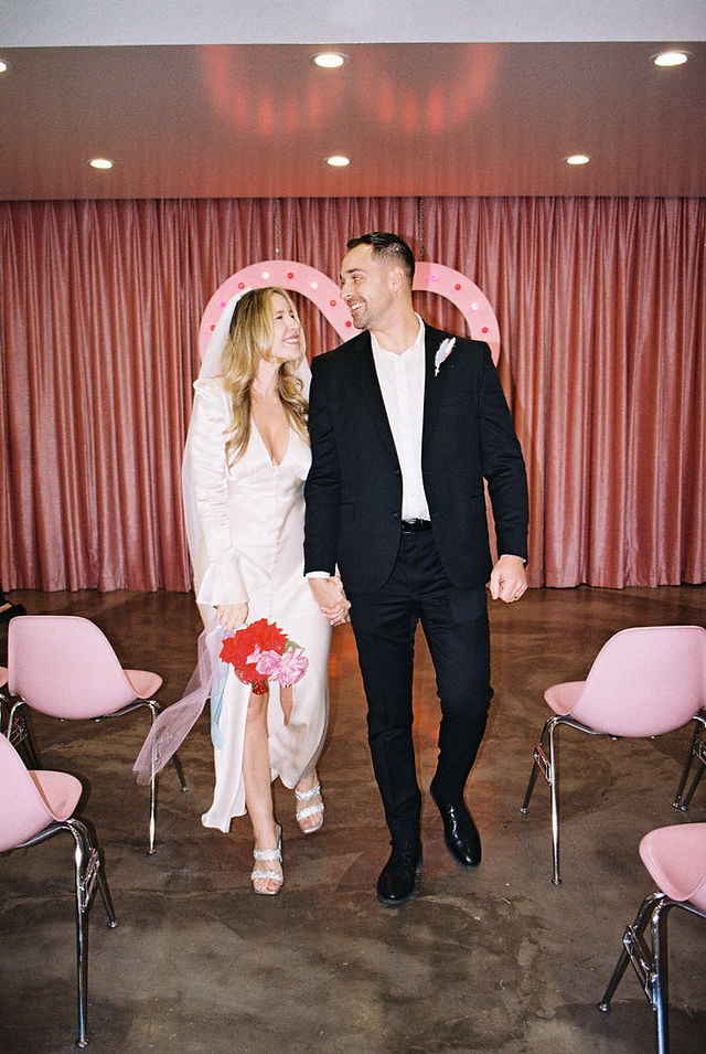 Las Vegas elopement film photographer brazen honey films captures timeless elopement at the sure thing chapel.