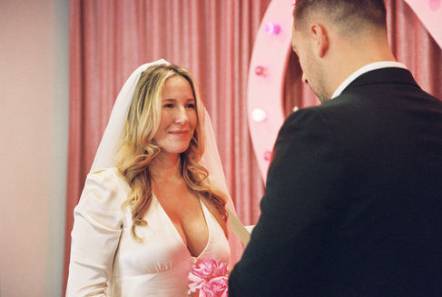 Las Vegas elopement film photographer brazen honey films captures timeless elopement at the sure thing chapel.