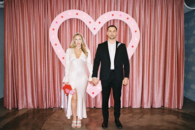 Las Vegas elopement film photographer brazen honey films captures timeless elopement at the sure thing chapel.