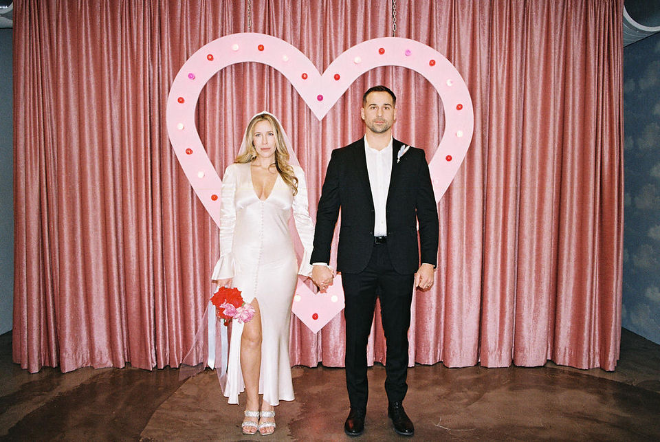 Las Vegas elopement film photographer brazen honey films captures timeless elopement at the sure thing chapel.