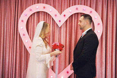 Las Vegas elopement film photographer brazen honey films captures timeless elopement at the sure thing chapel.