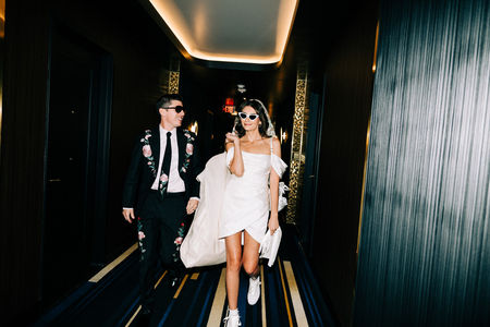 Las Vegas wedding photographer brazen honey films captures an epic elopement at the sure thing chapel.