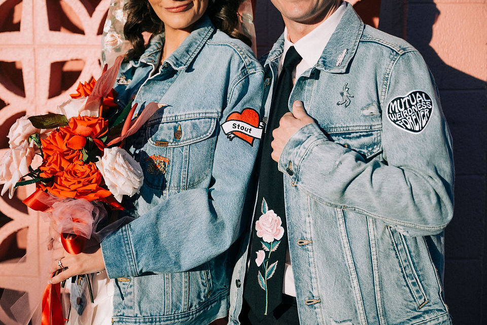 Las Vegas wedding photographer brazen honey films captures an epic elopement at the Neon Museum.