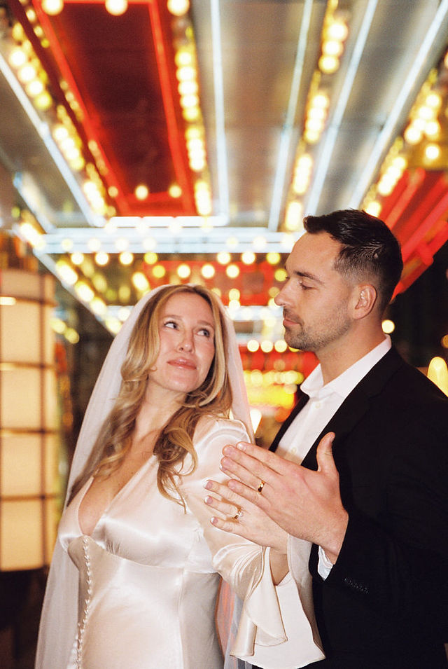 Las Vegas elopement film photographer brazen honey films captures timeless elopement at the sure thing chapel.