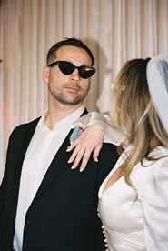 Las Vegas elopement film photographer brazen honey films captures timeless elopement at the sure thing chapel.