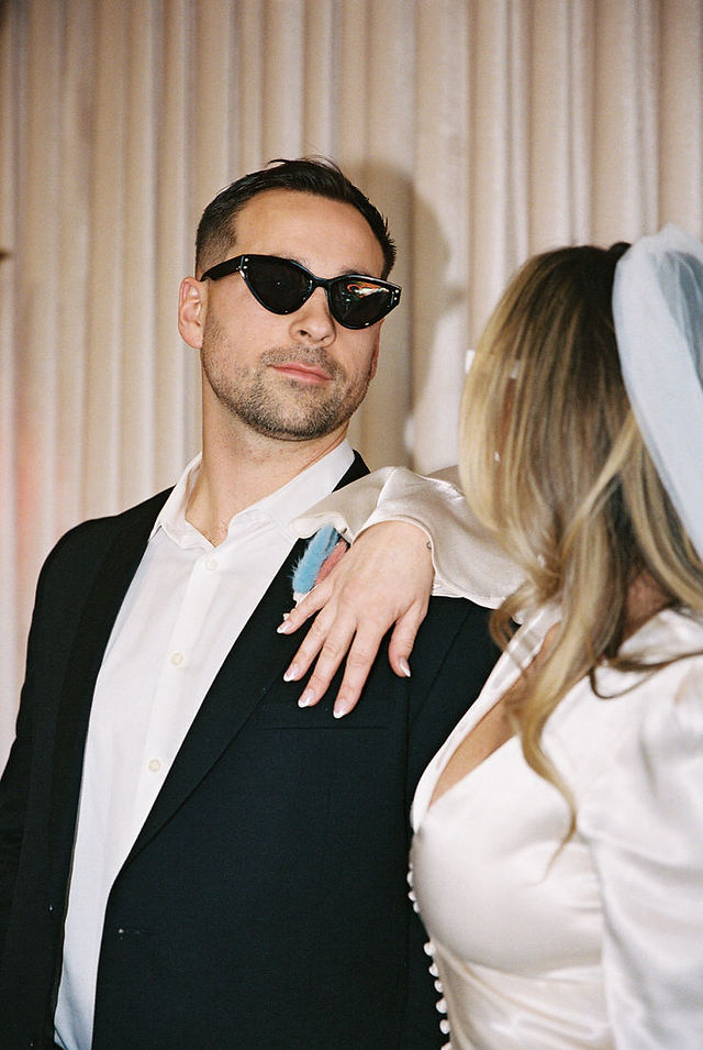 Las Vegas elopement film photographer brazen honey films captures timeless elopement at the sure thing chapel.