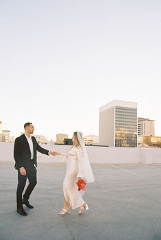 Las Vegas elopement film photographer brazen honey films captures timeless elopement at the sure thing chapel.