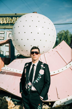 Las Vegas wedding photographer brazen honey films captures an epic elopement at the sure thing chapel.