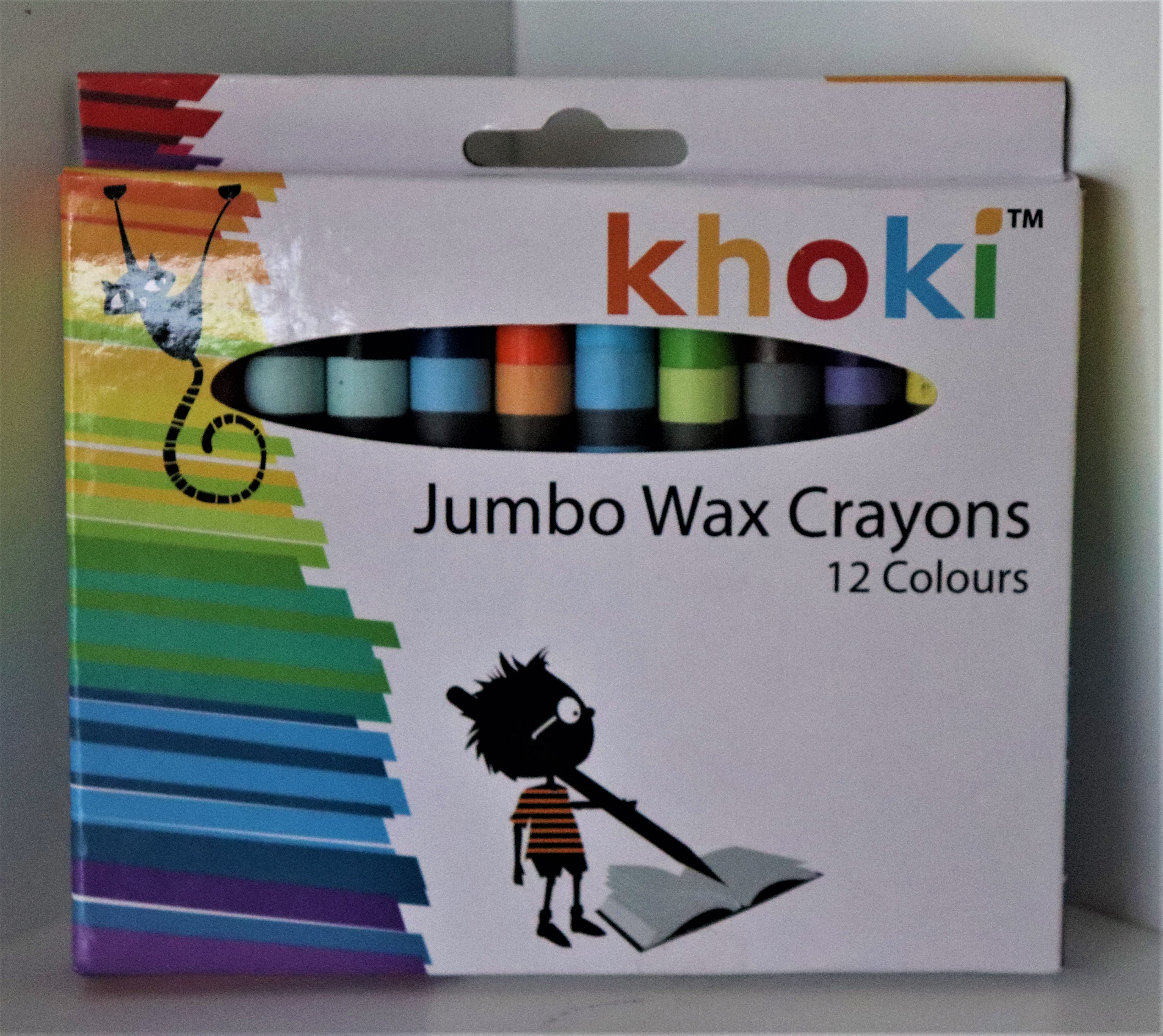Khoki Jumbo Wax Crayons 12 Colours
