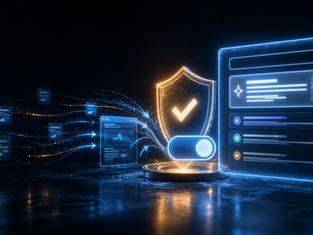 CMA forces Google to let publishers opt out of AI Overviews — glowing AI answer panel with a protective shield and opt-out toggle