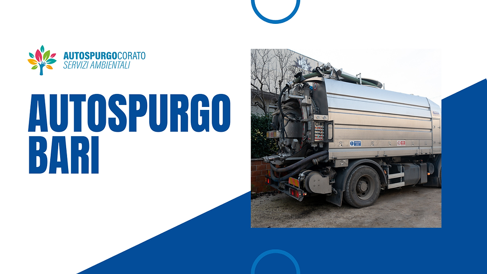 Servizio di Autospurgo e Svuotamento Pozzi Neri a Bari