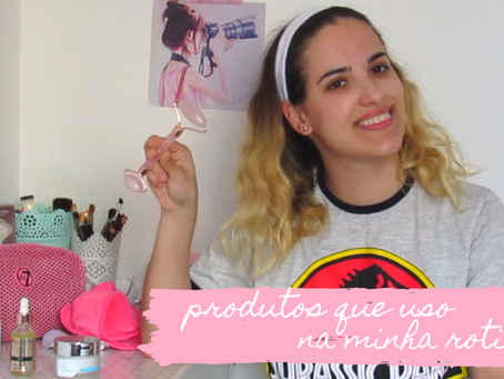 💆♀️ Produtos da minha rotina + Rolo Facial de Quartzo Rosa