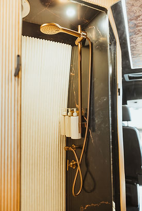 Rogue Concept, bespoke camper van conversion, luxury camper van interior, camper van shower
