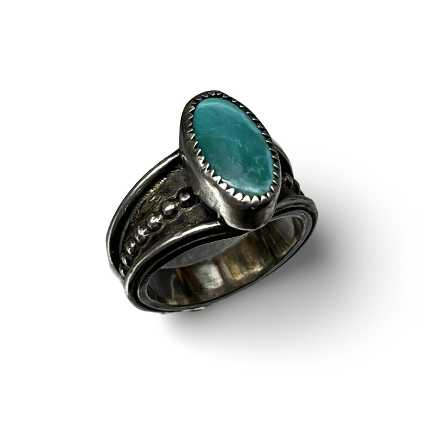 Layered Turquoise Silver Ring