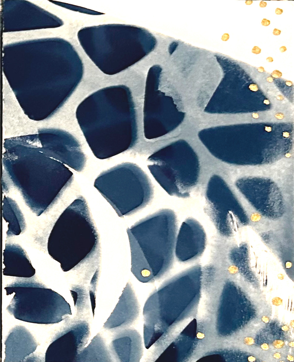 Silhouette Abstract (Blue Leopard) Crop #1, Right