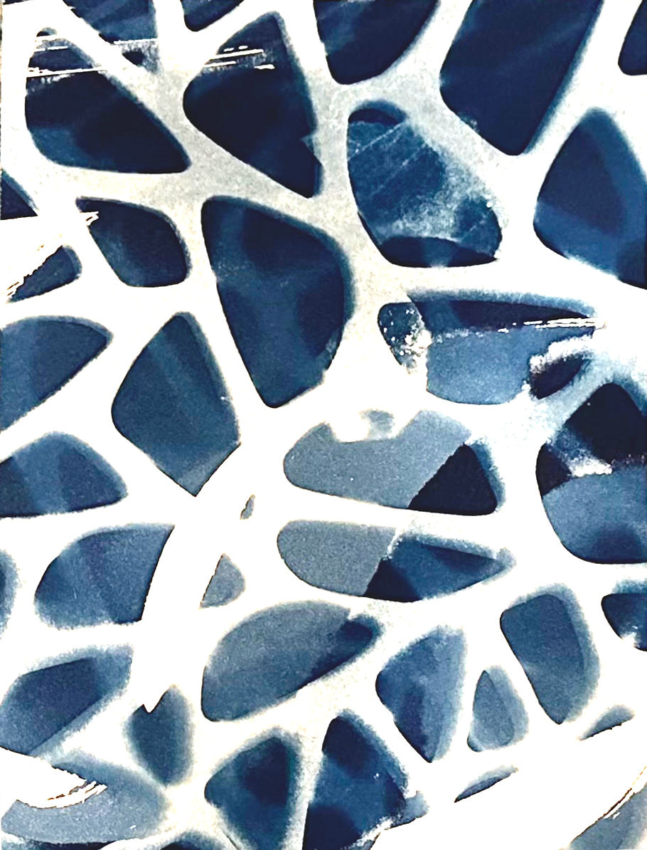 Silhouette Abstract (Blue Leopard) Crop #1, Middle