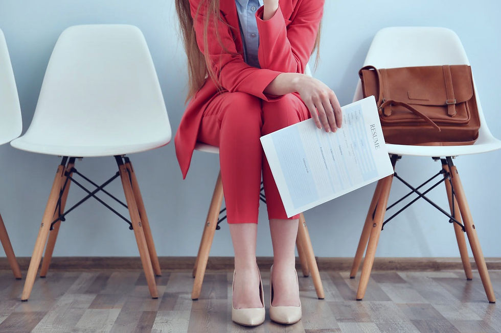 Person waiting for job interview