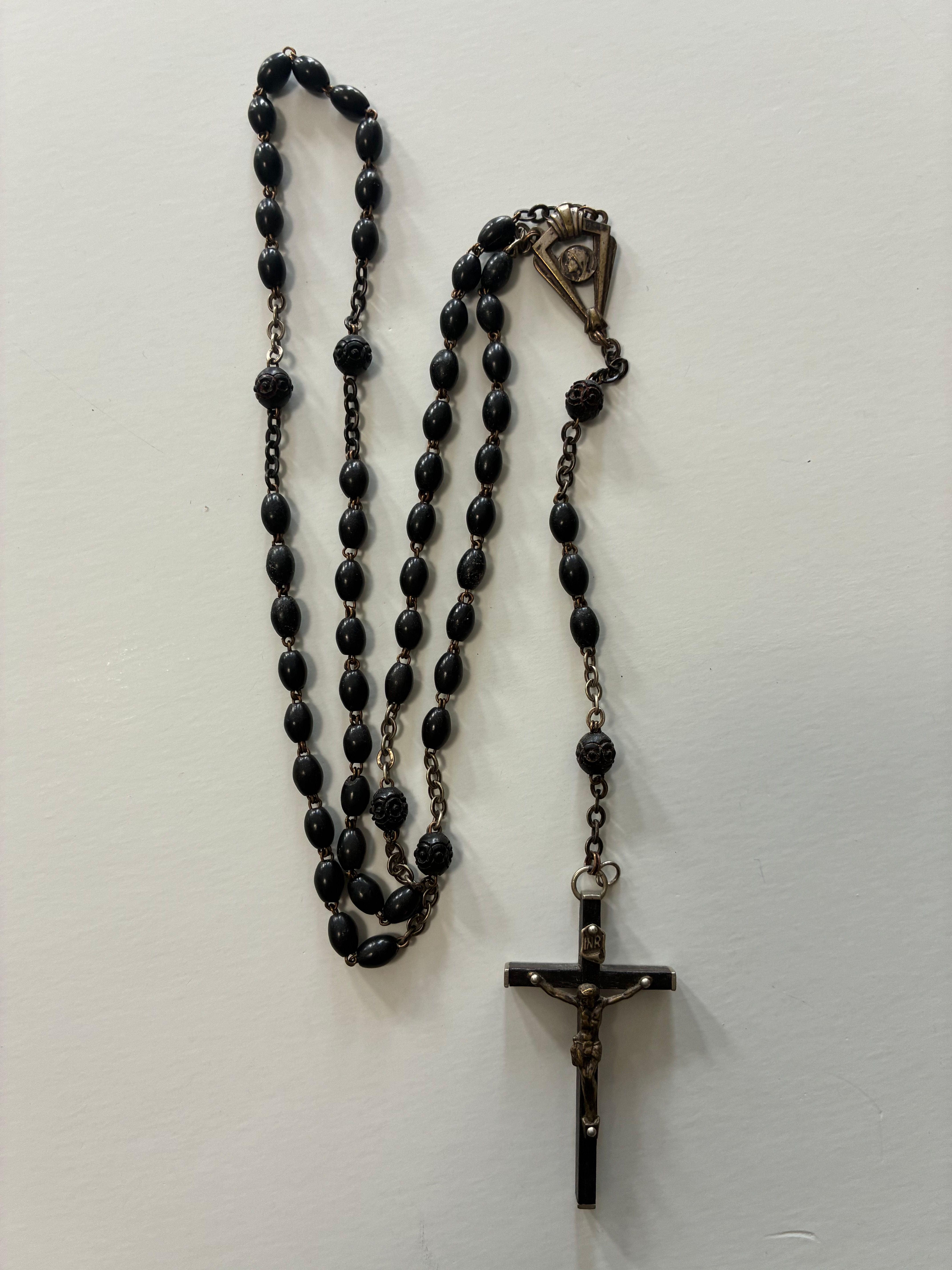 Black Bead Rosary