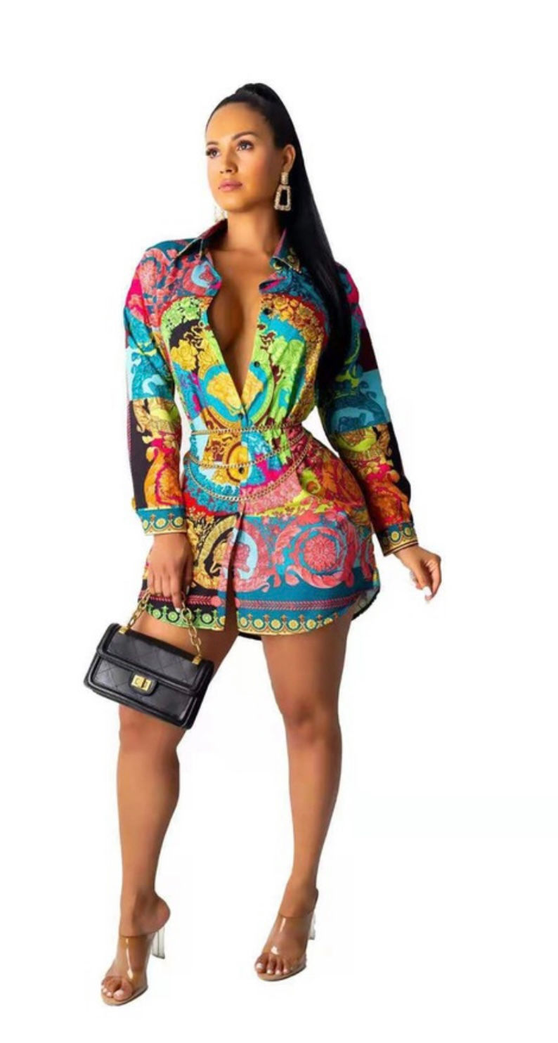 Oversized Print Shirt